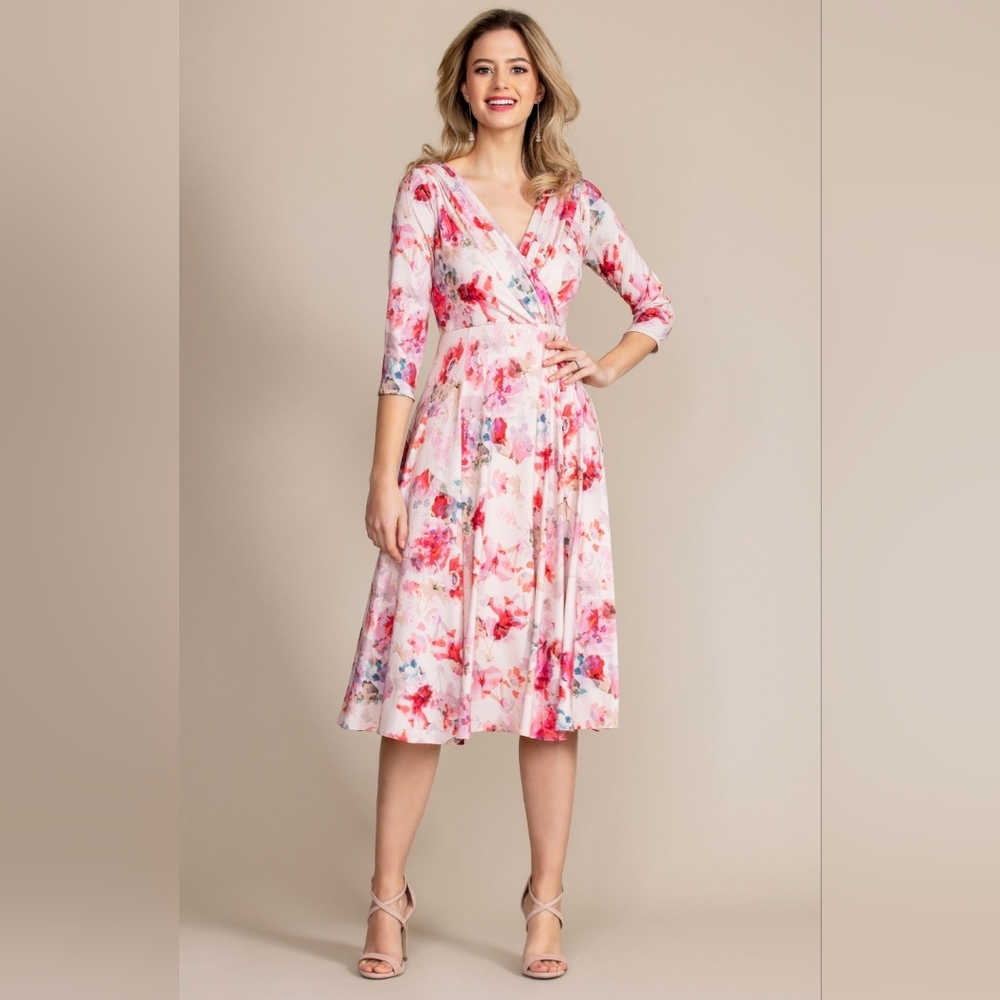 Alie Street Dress English Rose Beautiful size 0 Euc!